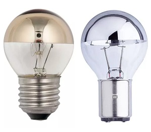 Ampoules à calotte argentée